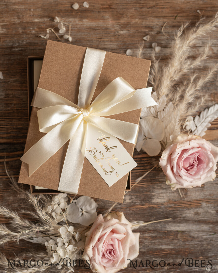 Brautjungfer/Trauzeuge Box Brautjungfer DANKE oder VORSCHLAG KLEINE BOX Brautjungfern Dankeschön Box, Trauzeugin Geschenkbox, Armband Geschenkbox