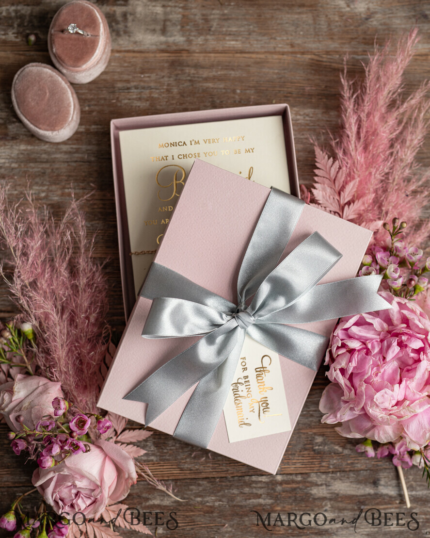 Brautjungfer/Trauzeuge Box Brautjungfer DANKE oder VORSCHLAG KLEINE BOX Kleine Dankeschön-Box Brautjungfern Dankeschön Vorschlagsbox, Trauzeugin Geschenkbox