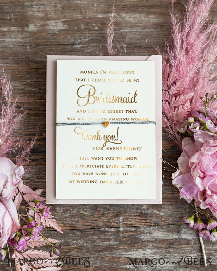 BRIDESMAID/BEST MAN BOX Bridesmaid THANK YOU or PROPOSAL SMALL BOX Maid of Honor Bridesmaid Thank you card , present for Bridesmaid card