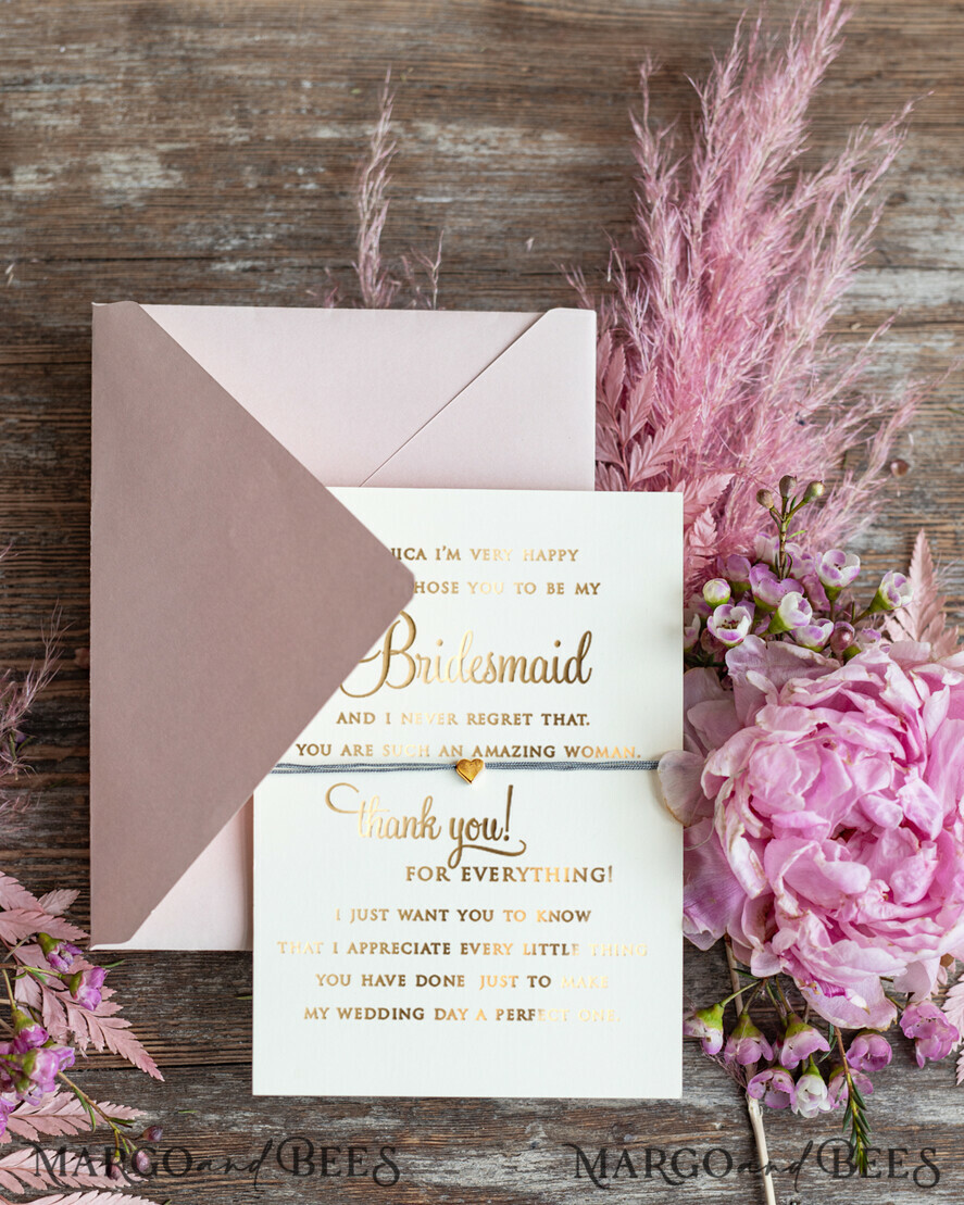 BRIDESMAID/BEST MAN BOX Bridesmaid THANK YOU or PROPOSAL SMALL BOX Maid of Honor Bridesmaid Thank you card , present for Bridesmaid card