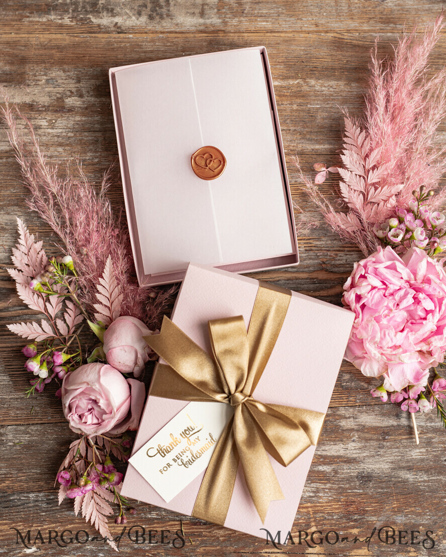 BRIDESMAID/BEST MAN BOX Bridesmaid THANK YOU or PROPOSAL SMALL BOX Maid of Honor Thank you Gift Box, bridesmaid proposal box, Bridesmaid present Box