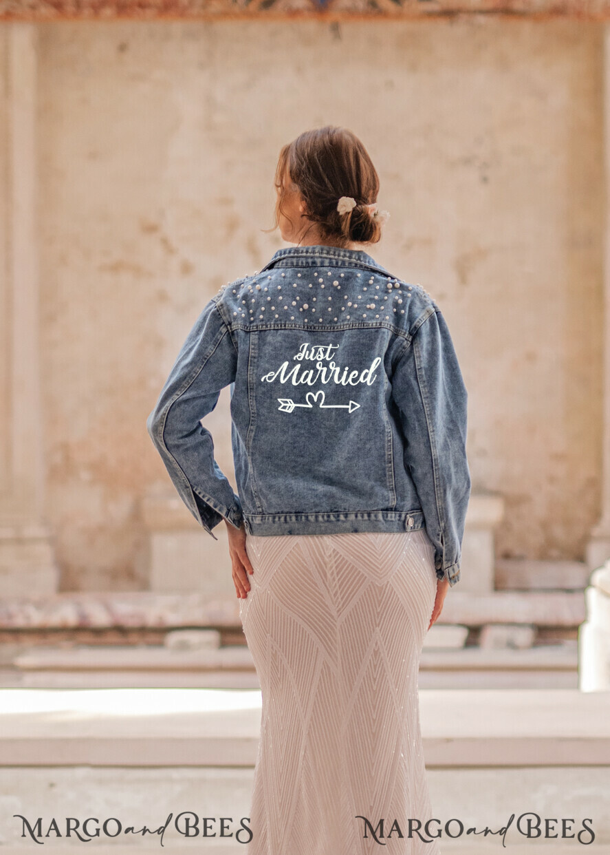 jeans wedding jacket denim bride custom vintage jacket for photoshoot