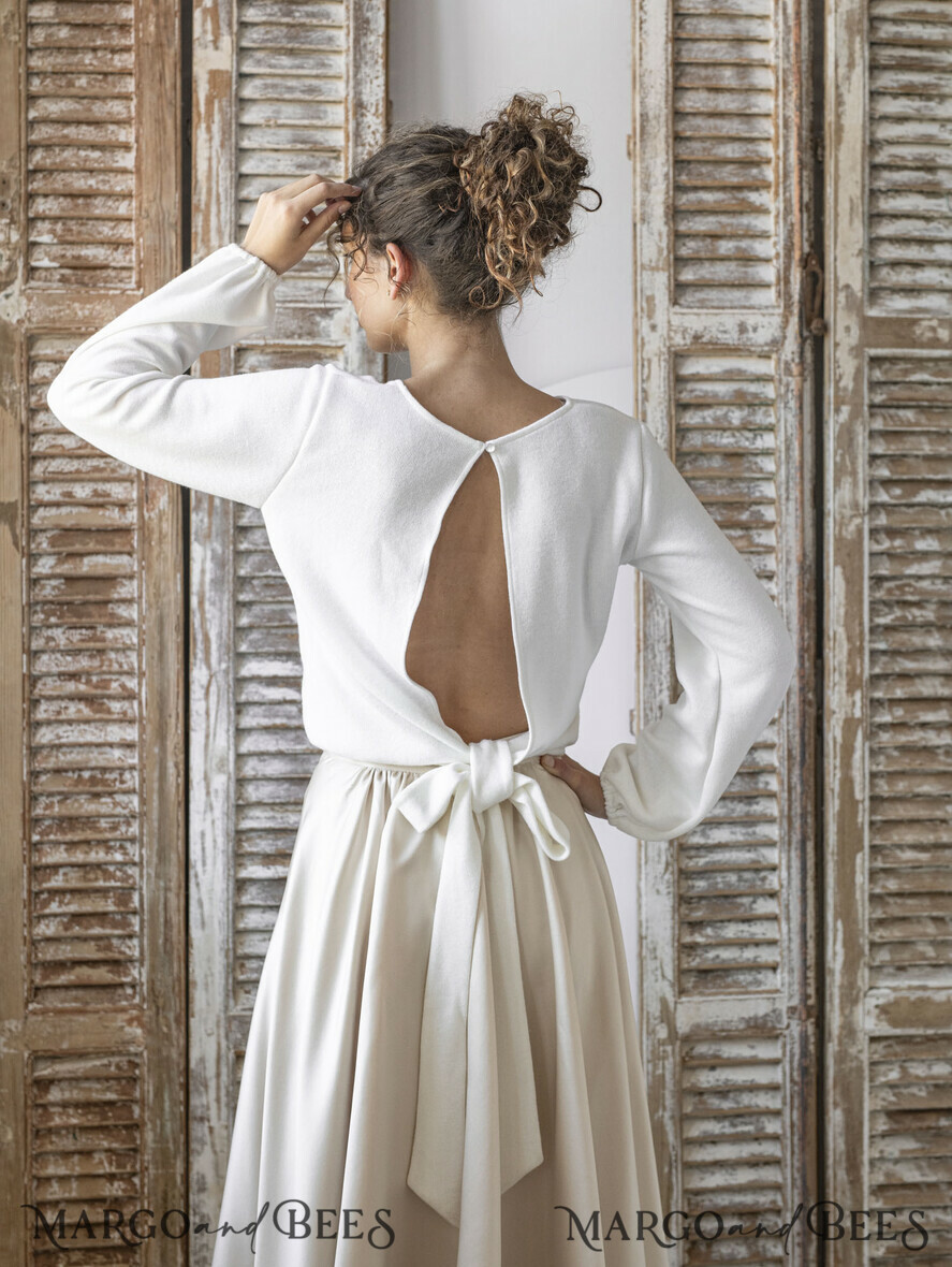 BRIDE bolero, robes, garter WEDDING BOLERO & SHRUGS Wedding Bolero Long Sleeve, Wedding Puff Sleeve Shrug, Bridal wedding Coverup, Wedding Dress Topper, Bridal Capelet