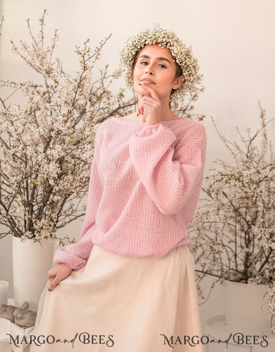 BRIDE bolero, robes, garter WEDDING BOLERO & SHRUGS Pink Wedding bolero long sleeve Shrug Women Wedding, Bridal Sweater Cover, Jacket for Bride, Bridal Blouse Bridal Shrug