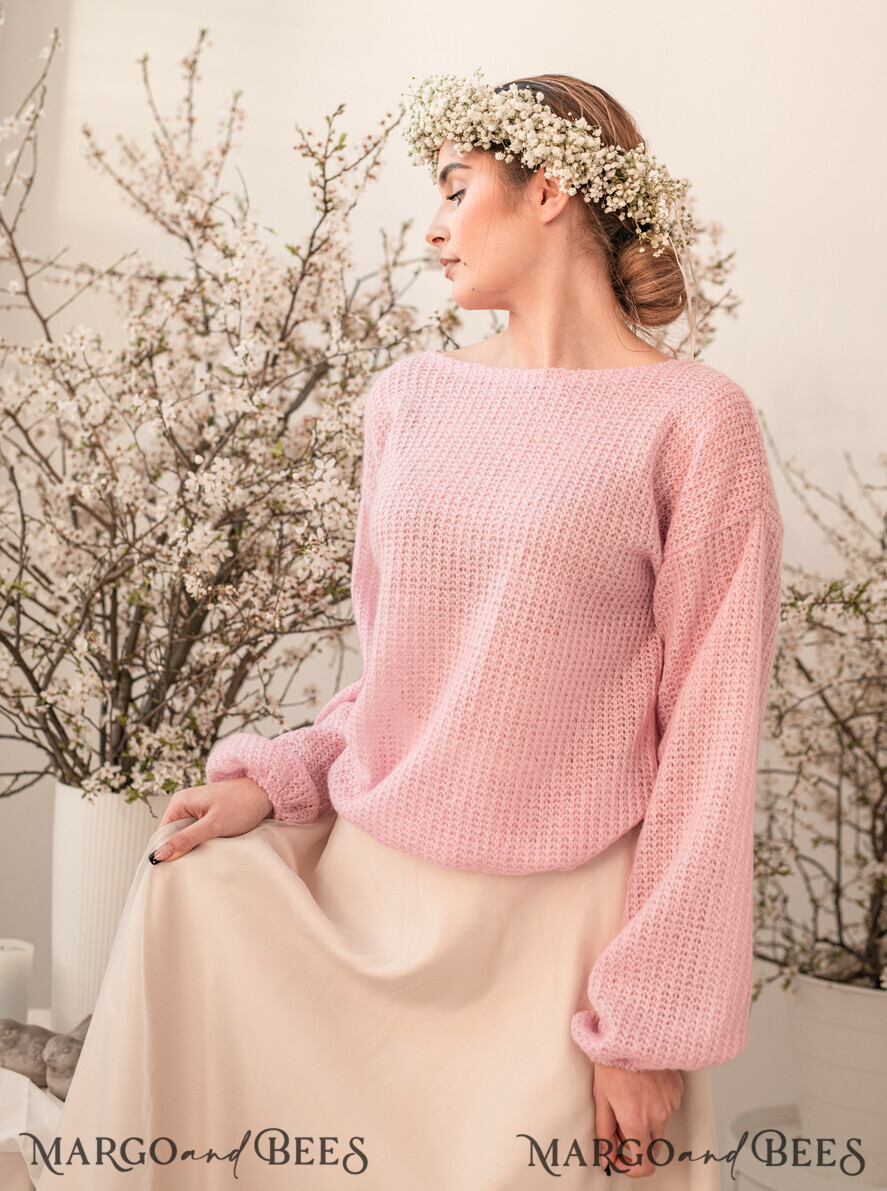 BRIDE bolero, robes, garter WEDDING BOLERO & SHRUGS Pink Wedding bolero long sleeve Shrug Women Wedding, Bridal Sweater Cover, Jacket for Bride, Bridal Blouse Bridal Shrug