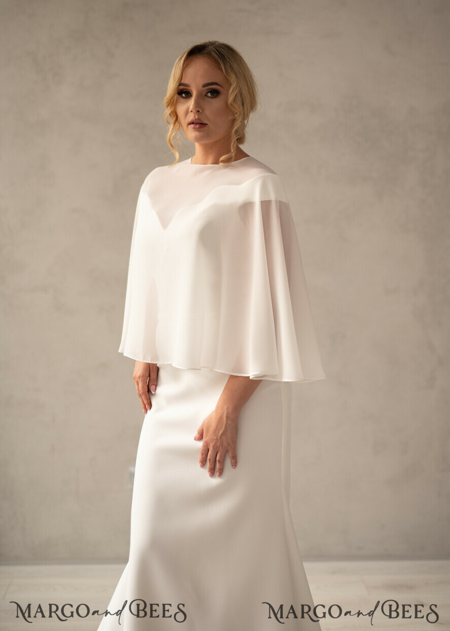 BRIDE bolero, robes, garter WEDDING BOLERO & SHRUGS wedding bolero or jacket, wedding bolero, elegant chiffon wedding bolero