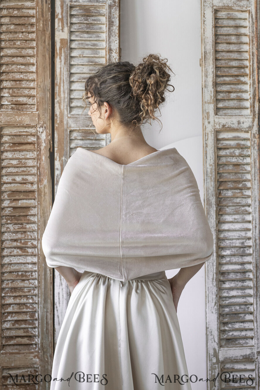 BRIDE bolero, robes, garter WEDDING BOLERO & SHRUGS Velvet Wedding Bolero Long Sleeve – Bridal Puff Sleeve Shrug, Elegant Bridal Coverup, Wedding Dress Topper & Romantic Bridal Capelet