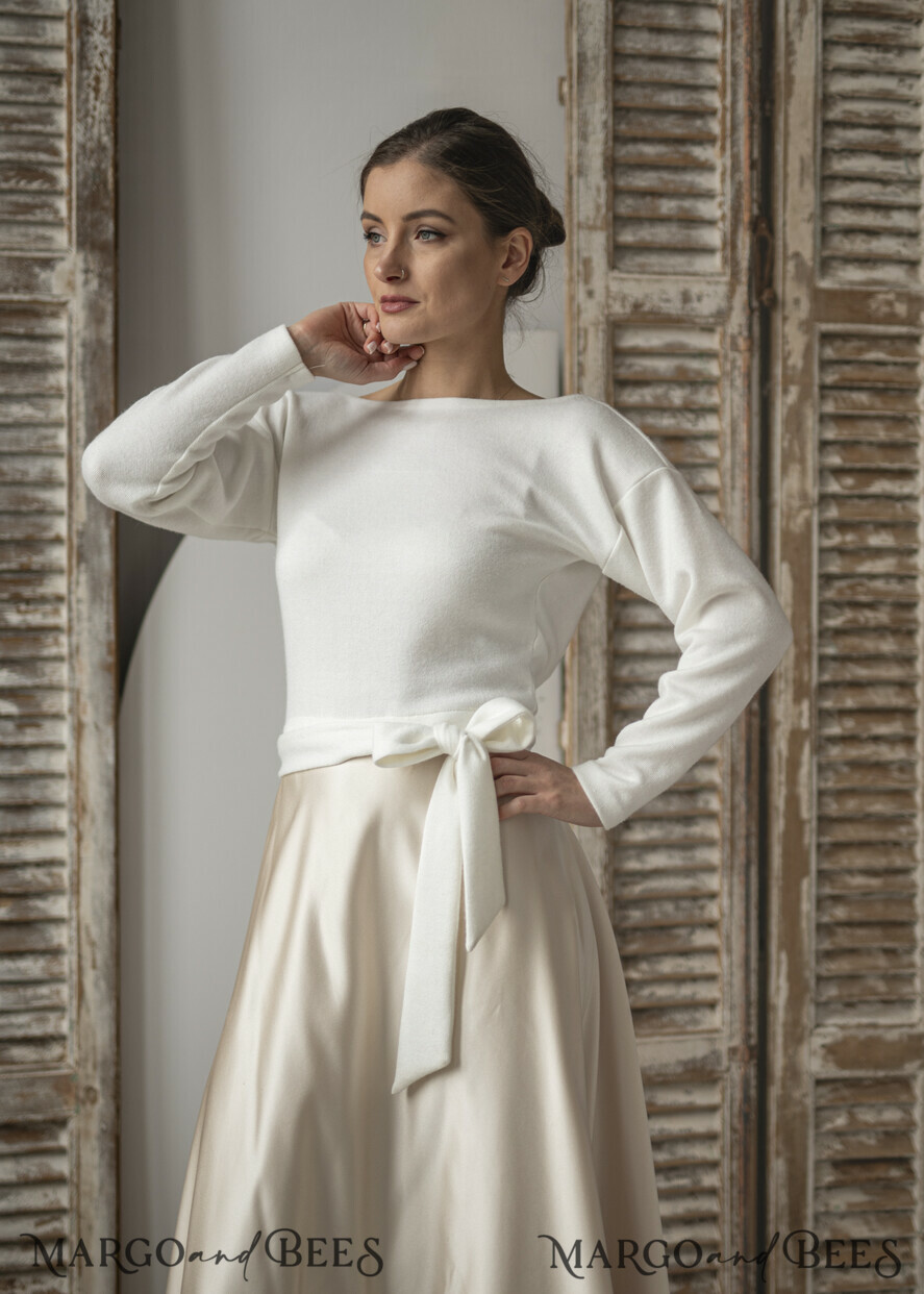 BRAUT Bolero, Kleider, Strumpfband HOCHZEITSBOLERO & SCHULTERDECKEN Hochzeits-Bolero mit langen Ärmeln, Hochzeits-Puffärmel-Überwurf, Braut-Hochzeits-Überwurf, Hochzeitskleid-Topper, Braut-Capelet