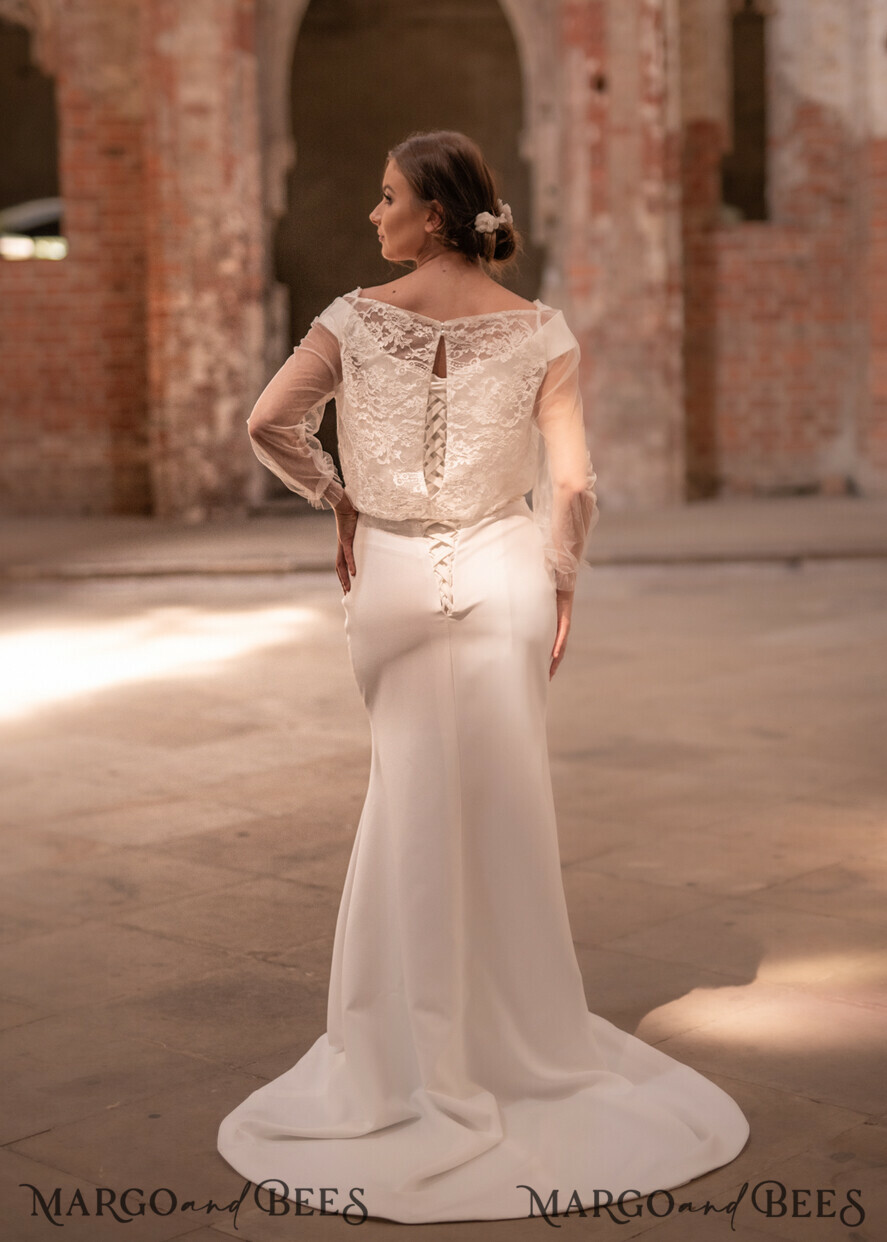 WEDDING JACKET/ BOLERO WEDDING BOLERO & SHRUGS blouse or bolero, perfect white wedding bolero, wedding blouse put on a dress lace