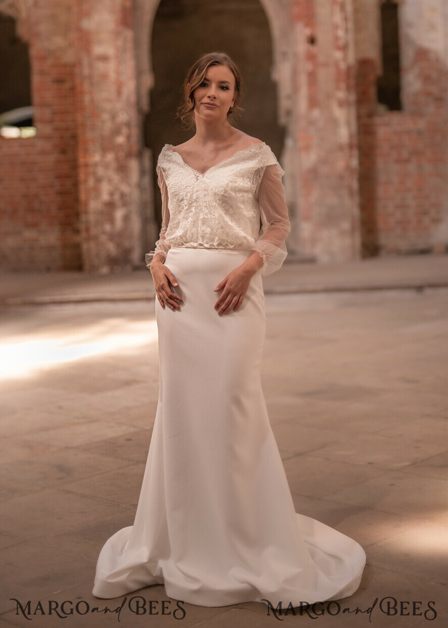 WEDDING JACKET/ BOLERO WEDDING BOLERO & SHRUGS blouse or bolero, perfect white wedding bolero, wedding blouse put on a dress lace