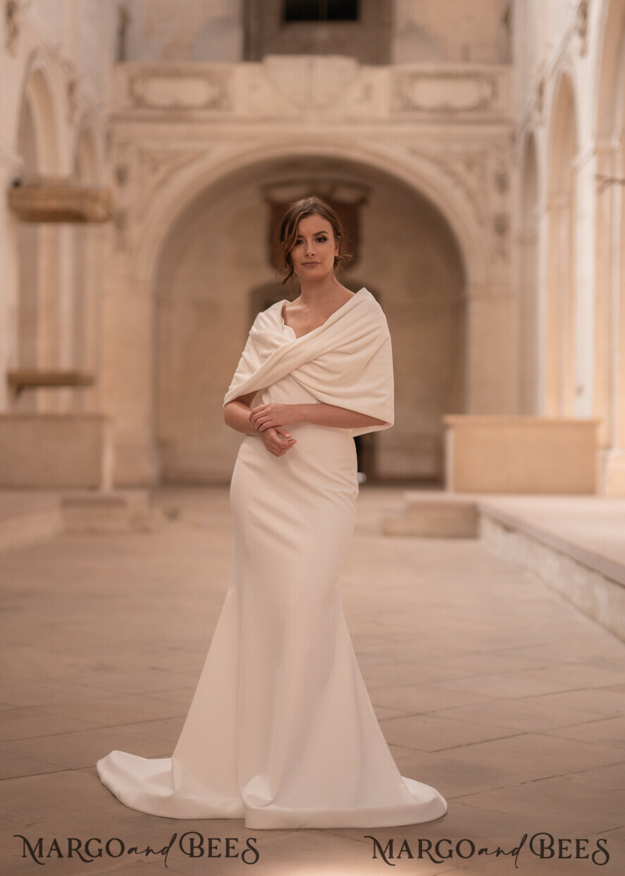 WEDDING JACKET/ BOLERO WEDDING BOLERO & SHRUGS bolero or jacket for Bride, classy wedding bolero, warm velour white bolero
