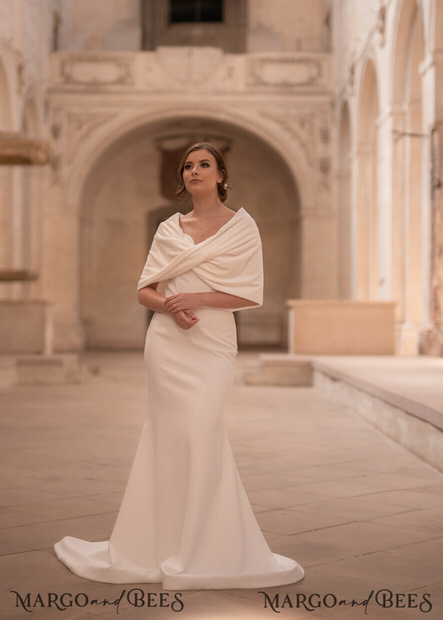 WEDDING JACKET/ BOLERO WEDDING BOLERO & SHRUGS bolero or jacket for Bride, classy wedding bolero, warm velour white bolero