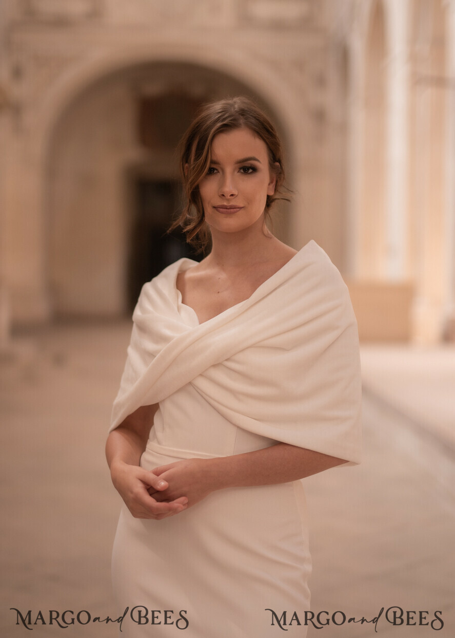 WEDDING JACKET/ BOLERO WEDDING BOLERO & SHRUGS bolero or jacket for Bride, classy wedding bolero, warm velour white bolero