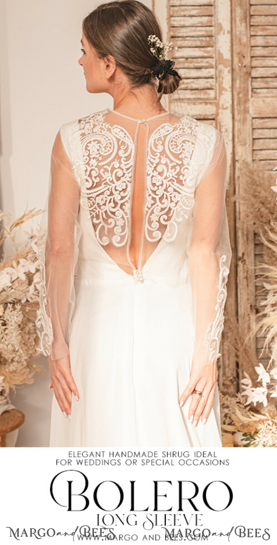 BRIDE bolero, robes, garter WEDDING BOLERO & SHRUGS Lace Wedding Bolero Long Sleeve, Wedding Puff Sleeve Mesh Shrug, Bridal Bishop sleeved wedding Lace Coverup, Lace Blouse for Bride, Bridal Capelet mesh