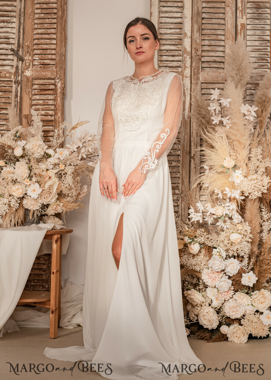 BRIDE bolero, robes, garter WEDDING BOLERO & SHRUGS Lace Wedding Bolero Long Sleeve, Wedding Puff Sleeve Mesh Shrug, Bridal Bishop sleeved wedding Lace Coverup, Lace Blouse for Bride, Bridal Capelet mesh