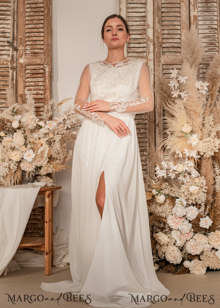 BRIDE bolero, robes, garter WEDDING BOLERO & SHRUGS Lace Wedding Bolero Long Sleeve, Wedding Puff Sleeve Mesh Shrug, Bridal Bishop sleeved wedding Lace Coverup, Lace Blouse for Bride, Bridal Capelet mesh