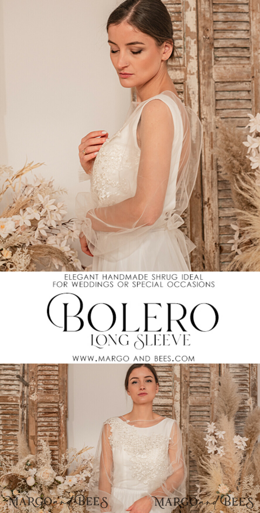 BRIDE bolero, robes, garter WEDDING BOLERO & SHRUGS Lace Wedding Bolero Long Sleeve , Bare Back Lace, Wedding Puff Sleeve Mesh Shrug, Bridal Bishop sleeved wedding Lace Coverup, Lace Blouse for Bride, Bridal Capelet mesh