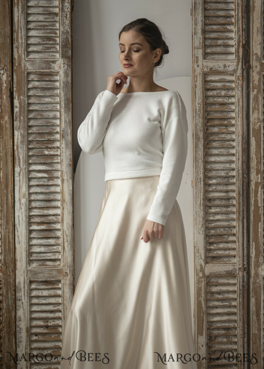 BRAUT Bolero, Kleider, Strumpfband HOCHZEITSBOLERO & SCHULTERDECKEN Hochzeits-Bolero mit langen Ärmeln, Hochzeits-Puffärmel-Jacke, Braut-Hochzeitsüberwurf, Hochzeitskleid-Topper, Braut-Capelet