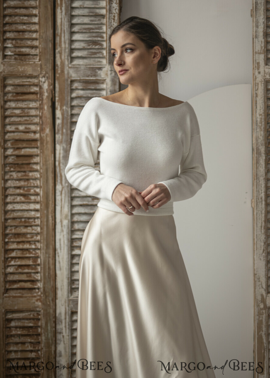 BRAUT Bolero, Kleider, Strumpfband HOCHZEITSBOLERO & SCHULTERDECKEN Hochzeits-Bolero mit langen Ärmeln, Hochzeits-Puffärmel-Jacke, Braut-Hochzeitsüberwurf, Hochzeitskleid-Topper, Braut-Capelet