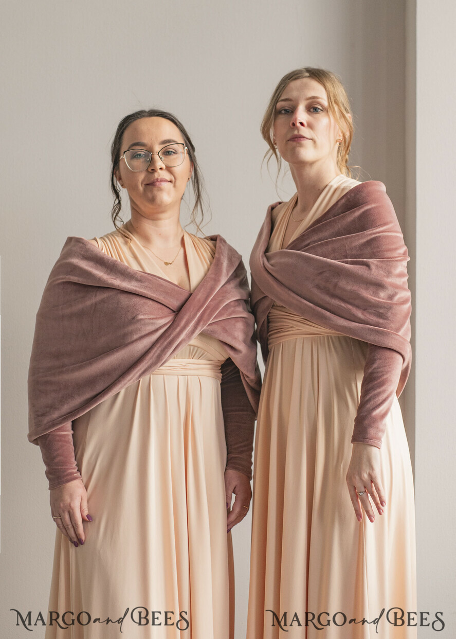 BRAUT Bolero, Kleider, Strumpfband HOCHZEITSBOLERO & SCHULTERDECKEN maulbeeren-farbenes Samt-Bolero mit Ärmeln für Brautjungfern, Hochzeitskleid-Topper für die Trauzeugin, Überzug für das Hochzeitskleid, perfektes weißes Hochzeits-Bolero, Samt-Hochzeits-Bolero