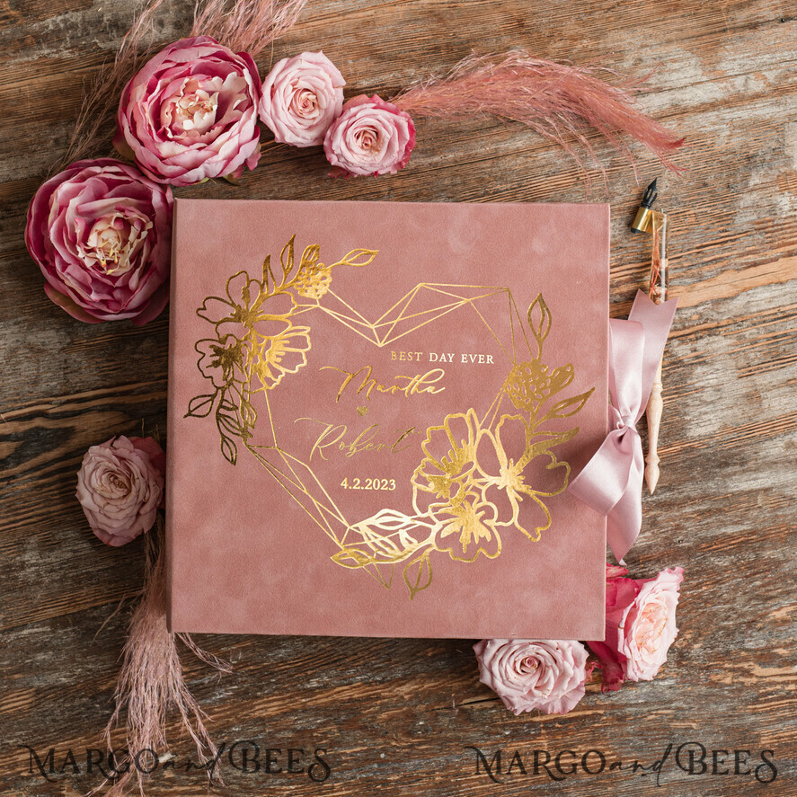 WEDDING GUEST BOOKS Velvet Instax Guestbook Velvet Instant Photo Book Boho Elegant Instax Wedding Photo Guestbook, Velvet photo box Instant Wedding Guest Book,
