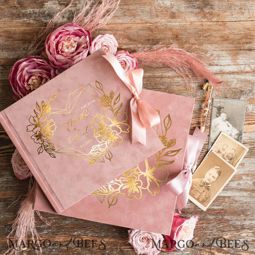 WEDDING GUEST BOOKS Velvet Instax Guestbook Velvet Instant Photo Book Boho Elegant Instax Wedding Photo Guestbook, Velvet photo box Instant Wedding Guest Book,