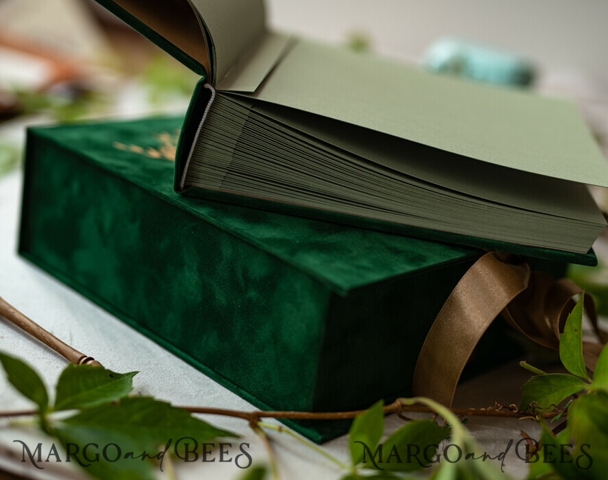 WEDDING GUEST BOOKS Velvet Instax Guestbook Boho green Pink Instax velvet Wedding GuestBook Gold, Velvet photo box Instant Wedding Guest Book, Polaroid velvet Guestbook Pink photo box Golden wedding