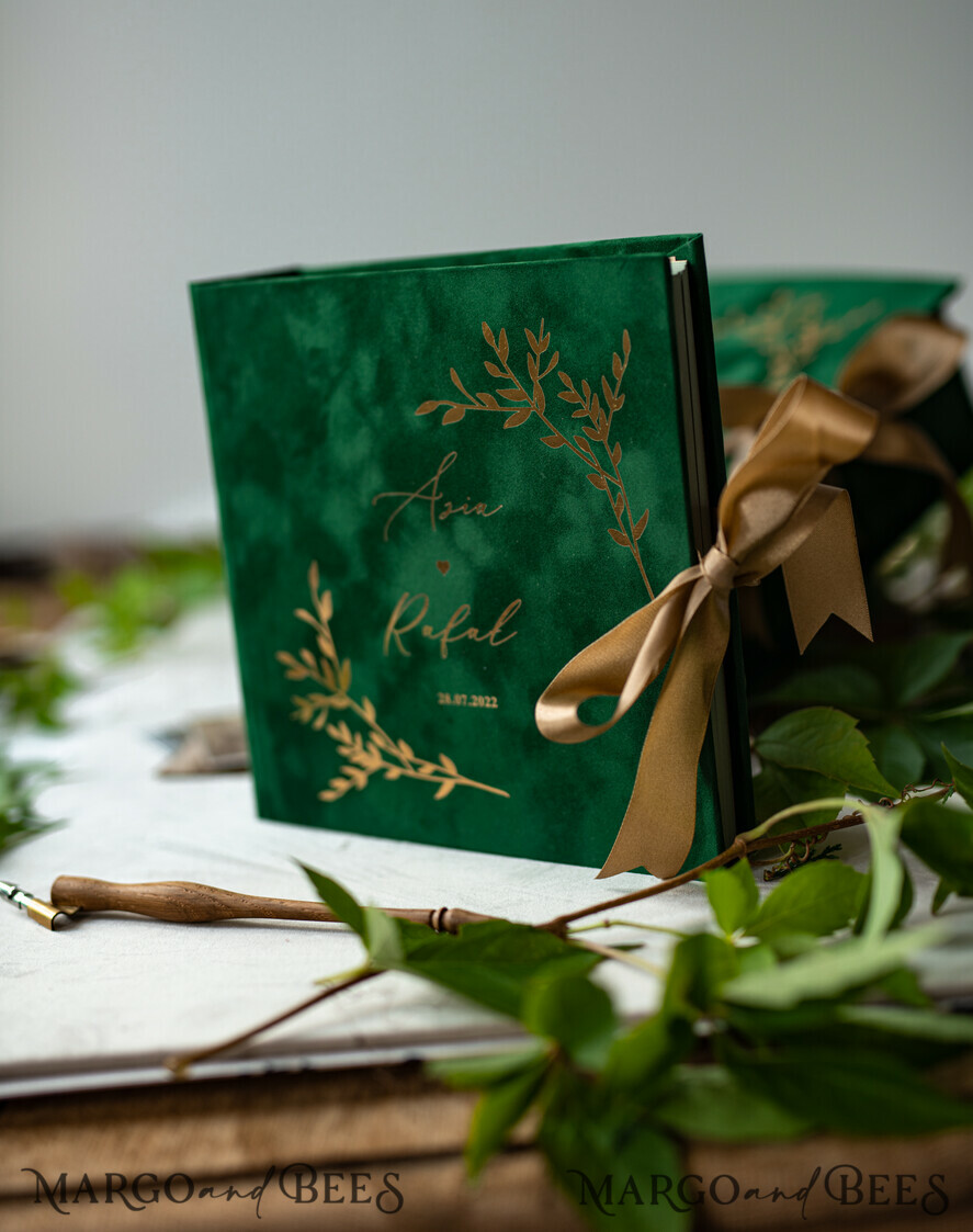 WEDDING GUEST BOOKS Velvet Instax Guestbook Boho green Pink Instax velvet Wedding GuestBook Gold, Velvet photo box Instant Wedding Guest Book, Polaroid velvet Guestbook Pink photo box Golden wedding