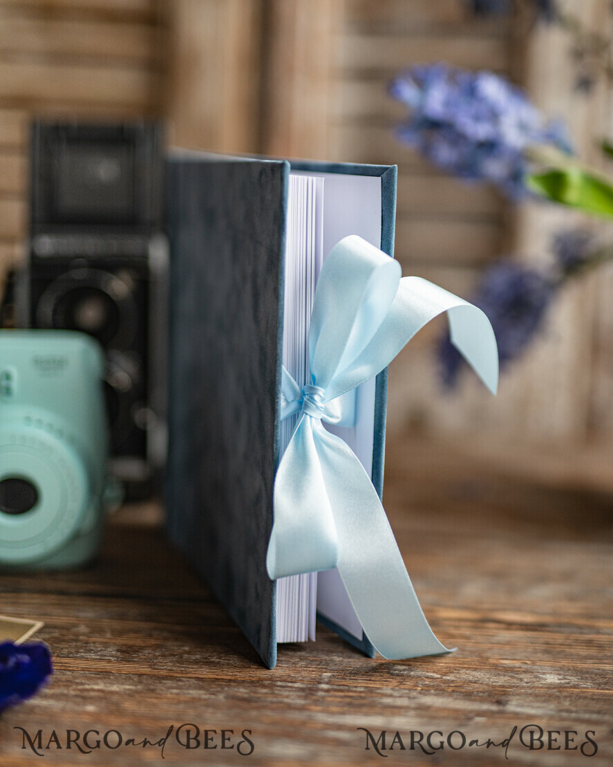 HOCHZEITS-GÄSTEBÜCHER Samtkissen Instax Gästebuch Luxuriöses Instax Samt Hochzeitsgästebuch Gold, großes sofortiges Hochzeitsgästebuch, Polaroid Samt Gästebuch