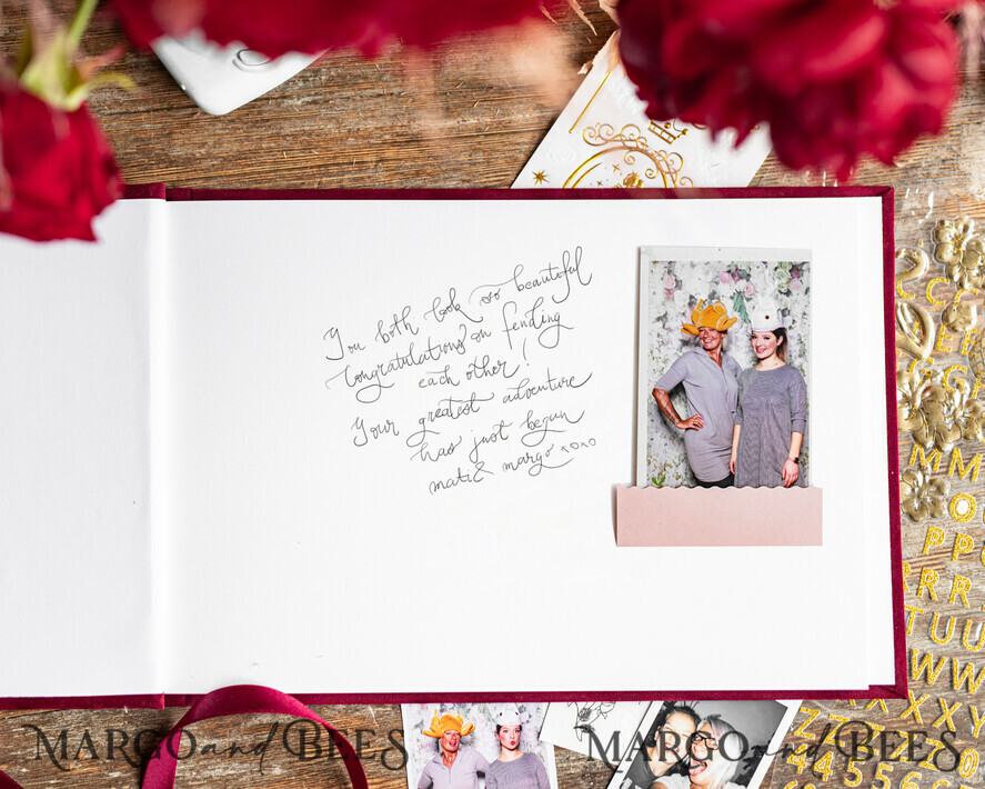 WEDDING GUEST BOOKS Velvet Instax Guestbook Luxury Navy Blue Instax velvet Wedding GuestBook Gold, Large Instant Wedding Guest Book, Polaroid velvet Guestbook