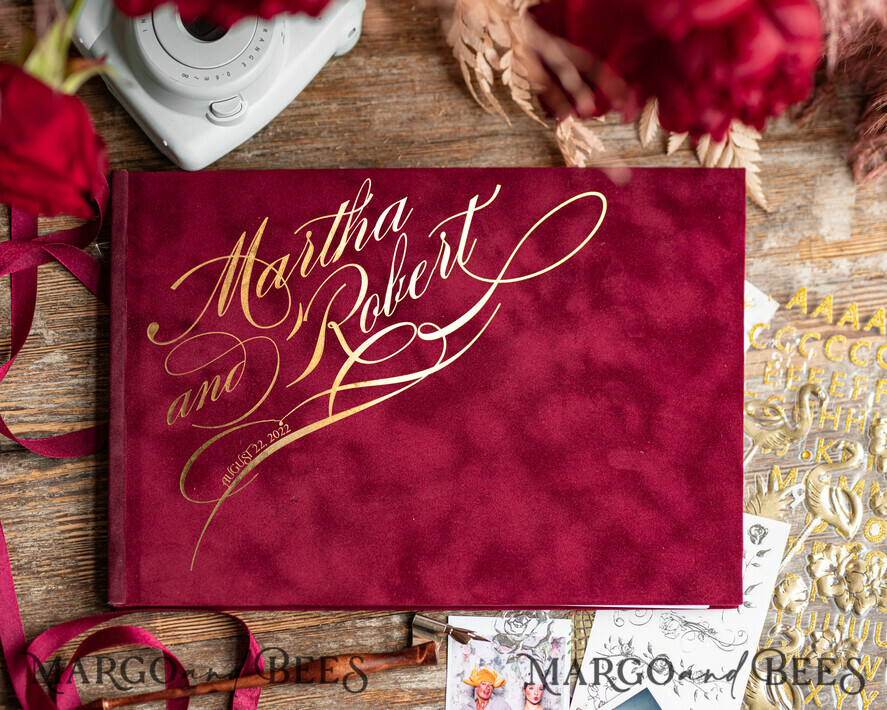 WEDDING GUEST BOOKS Velvet Instax Guestbook Luxury Navy Blue Instax velvet Wedding GuestBook Gold, Large Instant Wedding Guest Book, Polaroid velvet Guestbook
