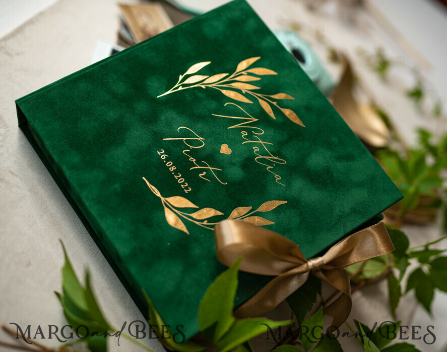 WEDDING GUEST BOOKS Velvet Instax Guestbook Boho green Pink Instax velvet Wedding GuestBook Gold, Velvet photo box Instant Wedding Guest Book, Polaroid velvet Guestbook Pink photo box Golden wedding