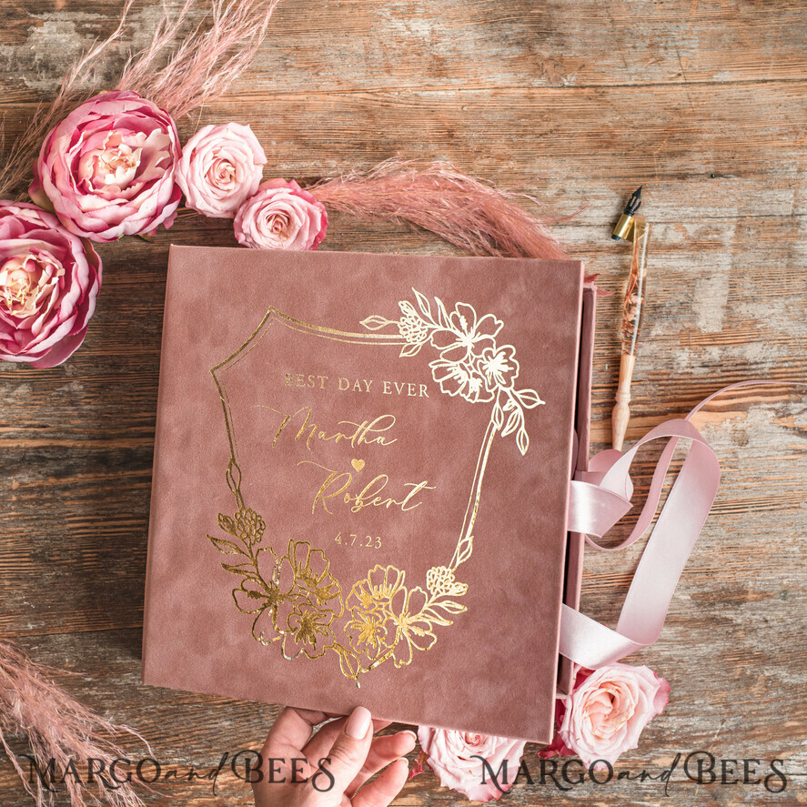 WEDDING GUEST BOOKS Velvet Instax Guestbook Velvet Memory Photo Wedding ,Luxury Wedding Guest Book, Polaroid velvet Guest book