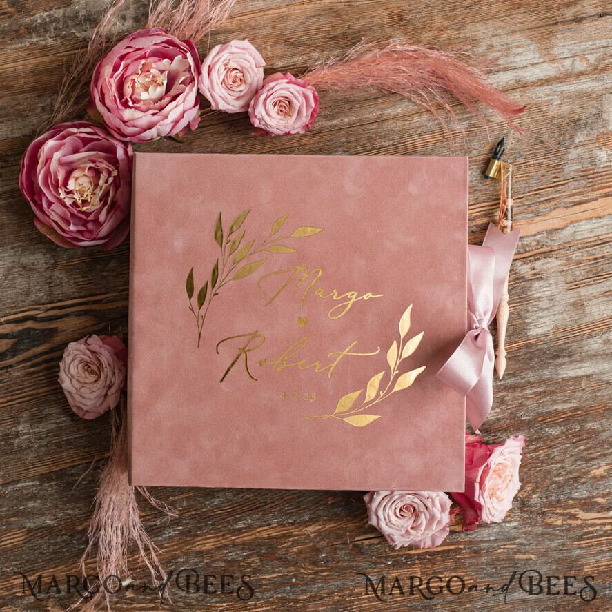 WEDDING GUEST BOOKS Velvet Instax Guestbook Luxury Wedding Guest Book, Presonalised Wedding Guest Book, Velvet Memory Photo Wedding, Polaroid velvet Guest book