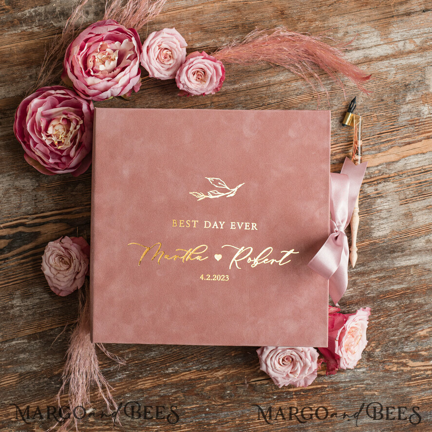 WEDDING GUEST BOOKS Velvet Instax Guestbook Presonalised Wedding Guest Book, Velvet Memory Photo Wedding ,Luxury Wedding Guest Book, Polaroid velvet Guest book