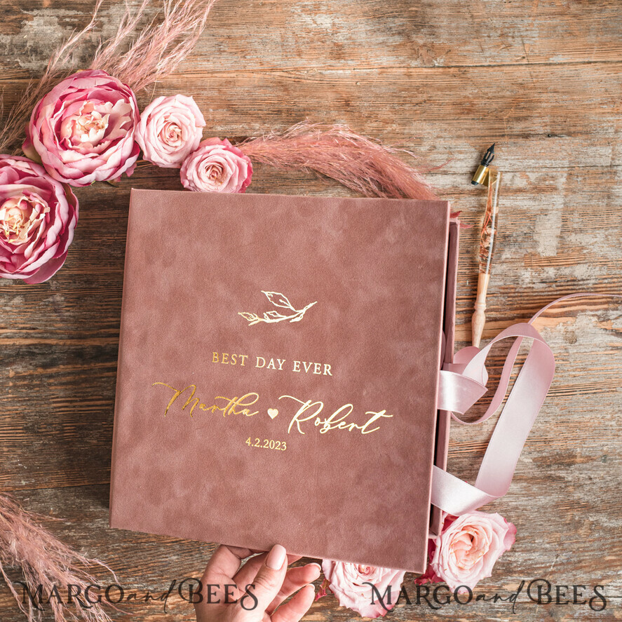 WEDDING GUEST BOOKS Velvet Instax Guestbook Presonalised Wedding Guest Book, Velvet Memory Photo Wedding ,Luxury Wedding Guest Book, Polaroid velvet Guest book