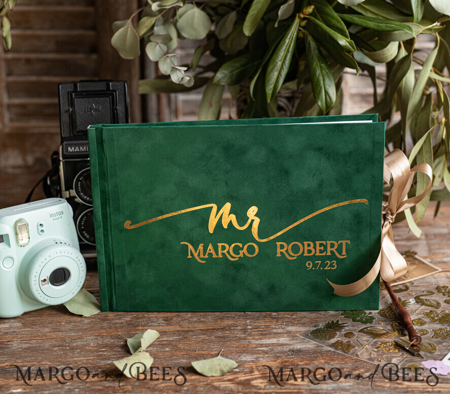 WEDDING GUEST BOOKS Velvet Instax Guestbook Luxury Navy Blue Instax velvet Wedding GuestBook Gold, Large Instant Wedding Guest Book, Polaroid velvet Guestbook