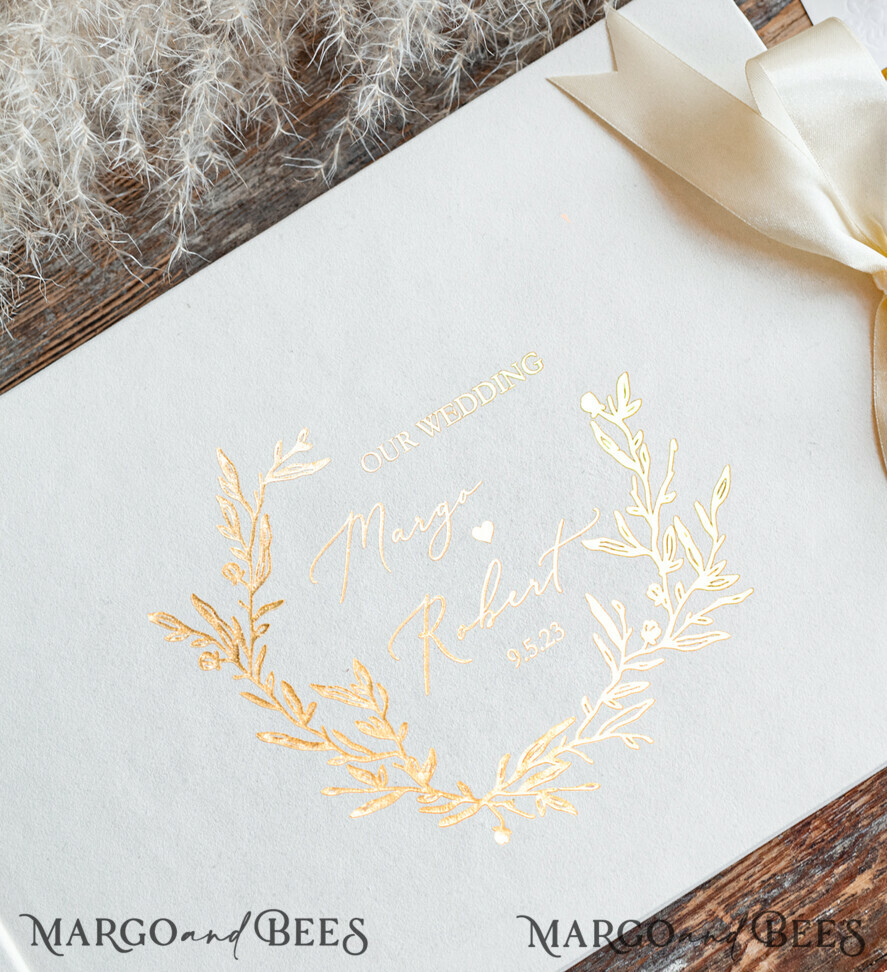 WEDDING GUEST BOOKS Velvet Instax Guestbook Minimalistic Ivory Instax velvet Wedding GuestBook Gold, Large Instant Wedding Guest Book, Polaroid velvet Guestbook Golden wedding