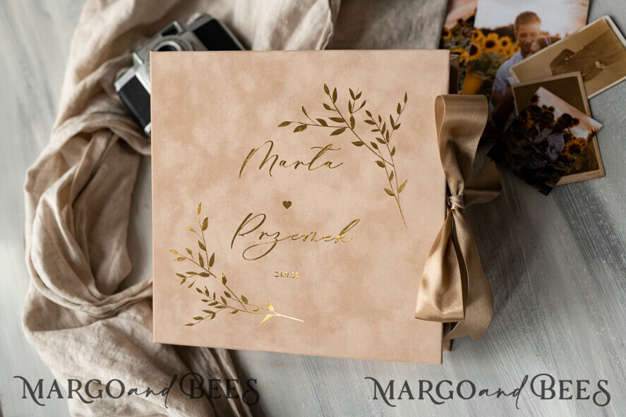 HOCHZEITS-GÄSTEBÜCHER Box mit Urlaub nicht für das Brautpaar gold beige tan Alternative Gästebuch Hochzeits Mad Lib Blätter in Samtbox Hochzeitsrat Mad Lib Box Instax Hinterlasse eine Notiz für Braut und Bräutigam Personalisierte Box