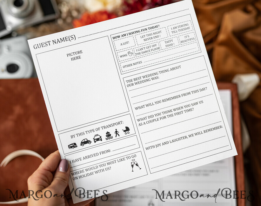 WEDDING GUEST BOOKS alternative guest book gold terracotta Alternative Guestbook Wedding Mad Lib Sheets in Velvet Box Marriage advice mad lib Box Instax Leave a Note to Bride & Groom Personalised Box