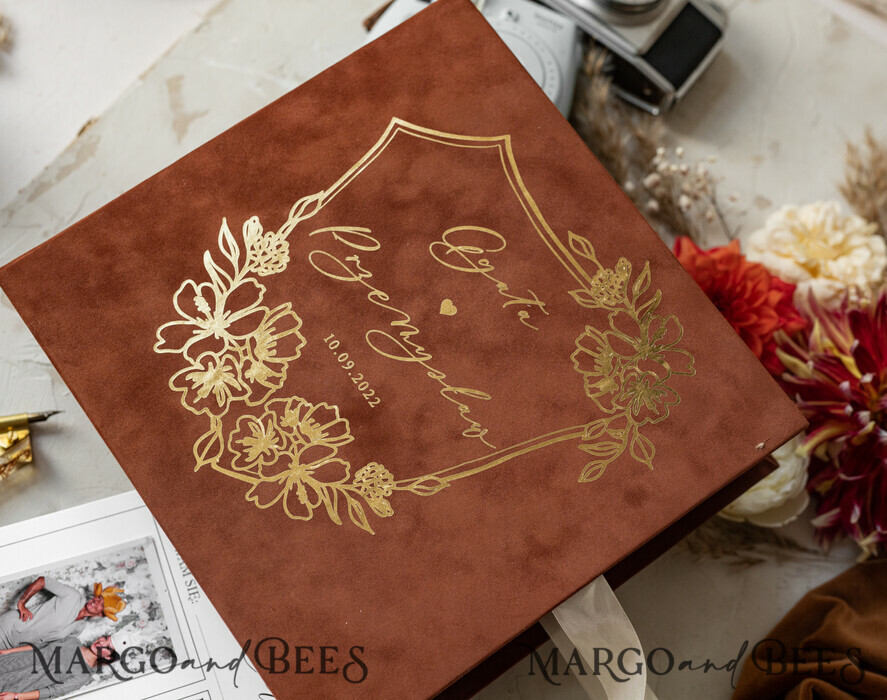 WEDDING GUEST BOOKS alternative guest book gold terracotta Alternative Guestbook Wedding Mad Lib Sheets in Velvet Box Marriage advice mad lib Box Instax Leave a Note to Bride & Groom Personalised Box
