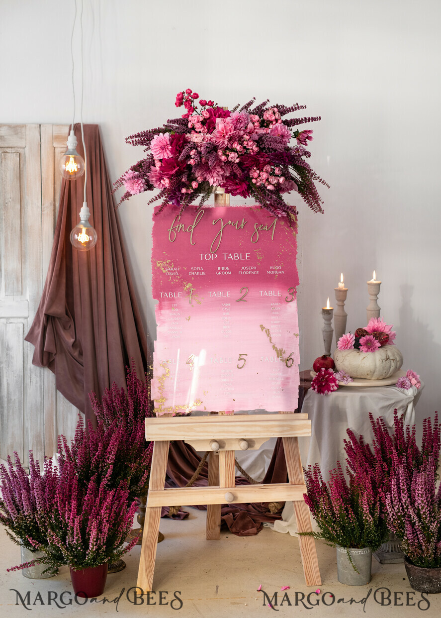 TABLE PLANS AND WEDDING WELCOME SIGNS plexi gold / velvet Acrylic Mauve Wedding Welcome Sign Painted Dusty Rose Acrylic gold Wedding Welcome Sign, Ombre Blush Pink Gold Plexi Wedding Welcome Sign, Pale Pink Golden Luxury Wedding Wedding Welcome Sign , Earthy Wedding Signage Golden mirror Wedding Welcome Sign