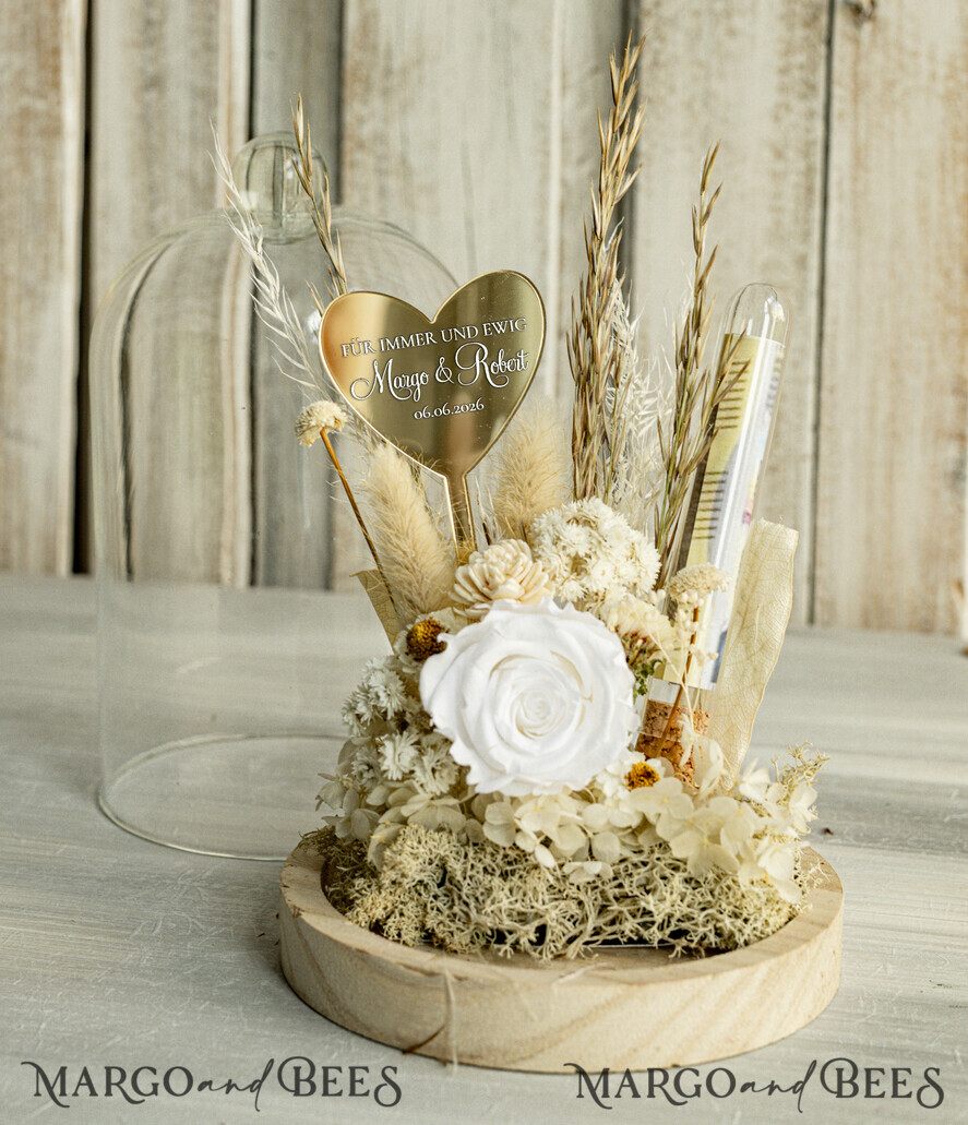 NEWLY WEDS COUPLE GIFTS Geldgeschenk zur Hochzeit Geschenkschachtel für Geld Geldgeschenk zur Hochzeit mit Strauß aus Trockenblumen personalisiert