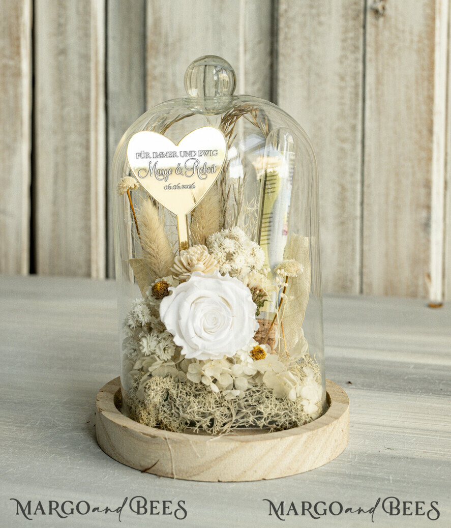 NEWLY WEDS COUPLE GIFTS Geldgeschenk zur Hochzeit Geschenkschachtel für Geld Geldgeschenk zur Hochzeit mit Strauß aus Trockenblumen personalisiert