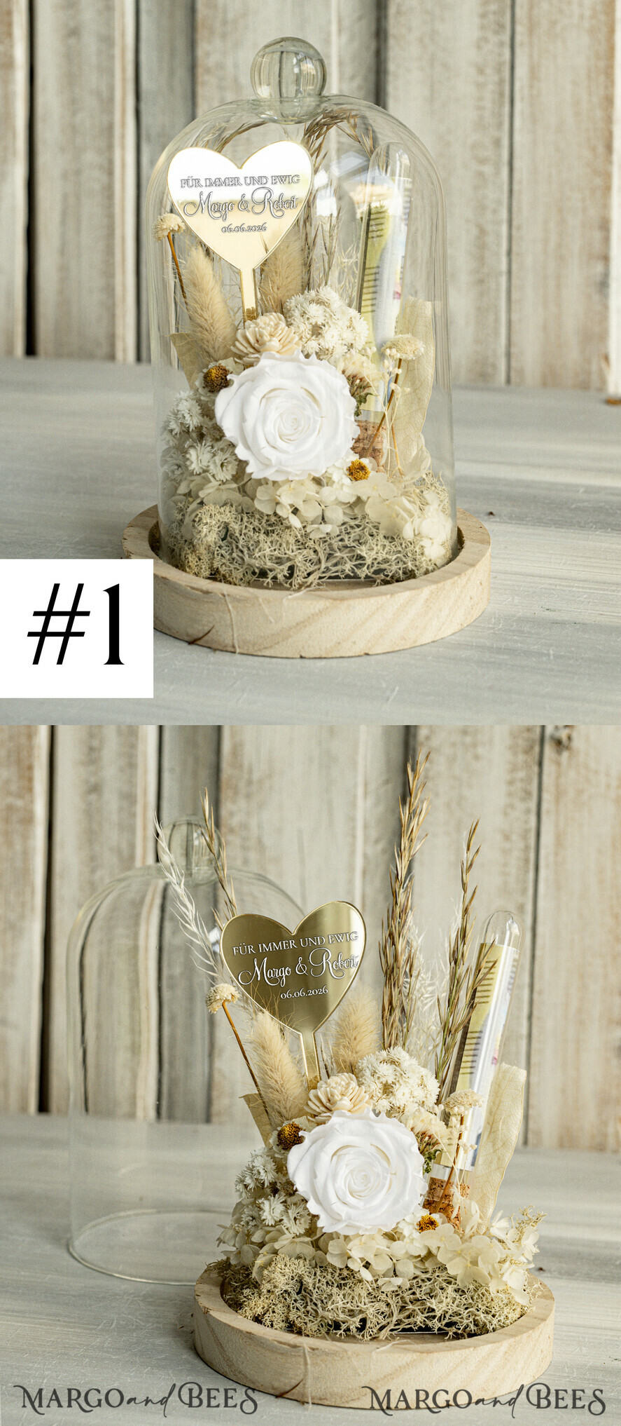 NEWLY WEDS COUPLE GIFTS Geldgeschenk zur Hochzeit Geschenkschachtel für Geld Geldgeschenk zur Hochzeit mit Strauß aus Trockenblumen personalisiert