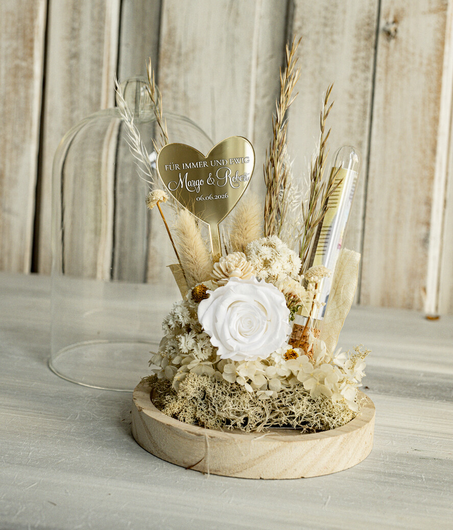 NEWLY WEDS COUPLE GIFTS Geldgeschenk zur Hochzeit Geschenkschachtel für Geld Geldgeschenk zur Hochzeit mit Strauß aus Trockenblumen personalisiert