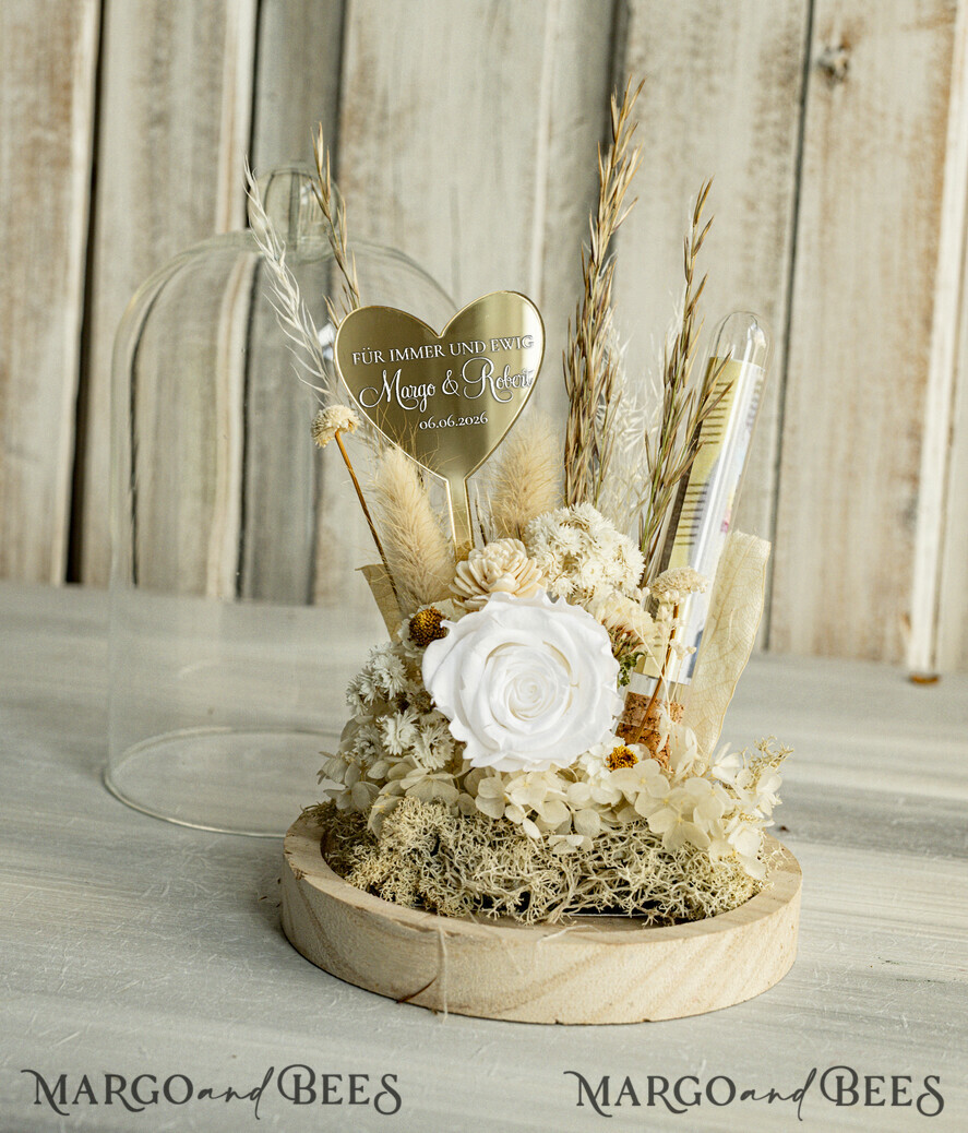 NEWLY WEDS COUPLE GIFTS Geldgeschenk zur Hochzeit Geschenkschachtel für Geld Geldgeschenk zur Hochzeit mit Strauß aus Trockenblumen personalisiert