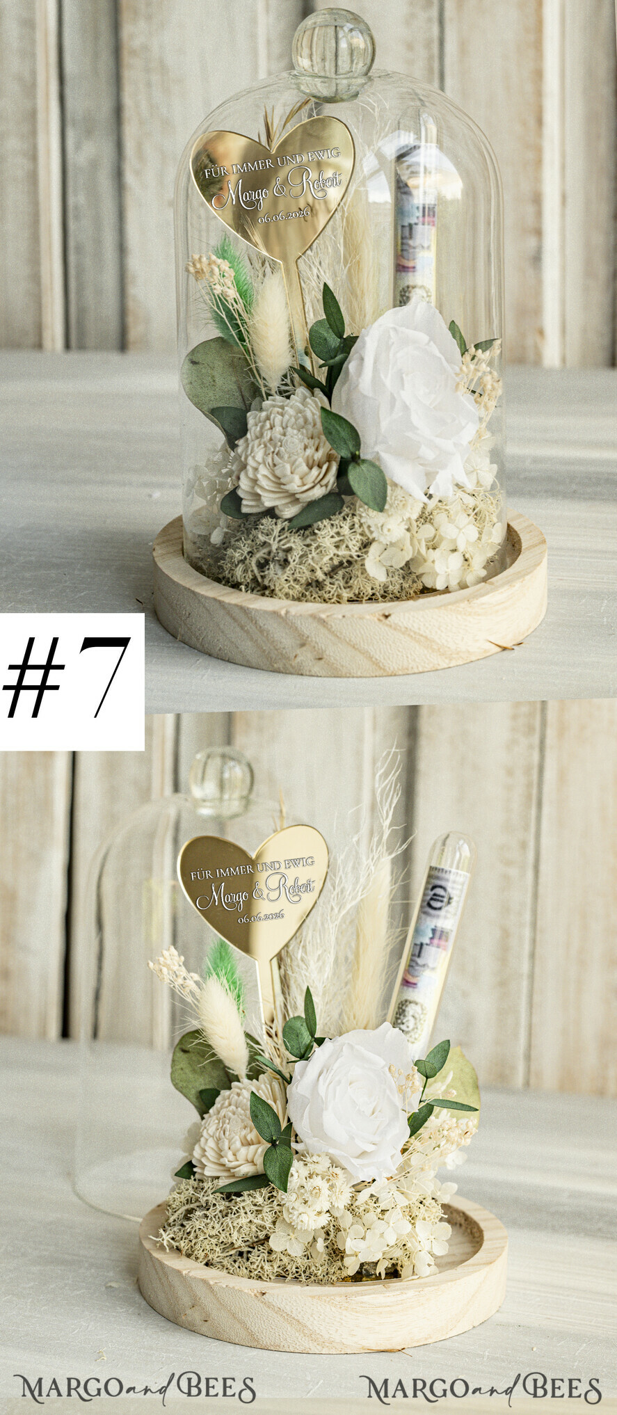 NEWLY WEDS COUPLE GIFTS Geldgeschenk zur Hochzeit Geschenkschachtel für Geld Geldgeschenk zur Hochzeit mit Strauß aus Trockenblumen personalisiert