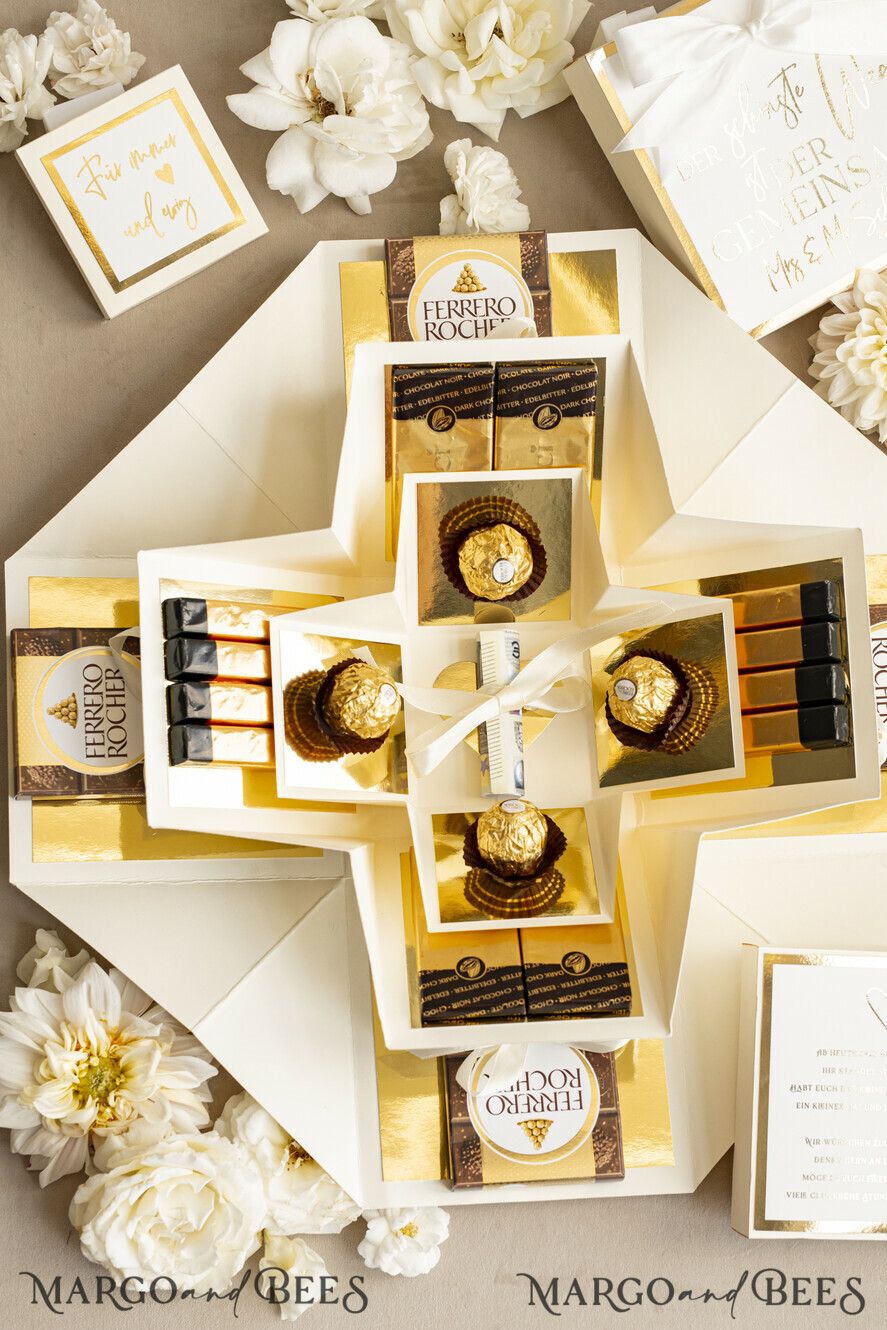 NEWLY WEDS COUPLE GIFTS Geldgeschenk zur Hochzeit Personalisierte Hochzeits-Geschenkbox Geldgeschenk zur Hochzeit – Exploding Box als stilvolle und persönliche Überraschung