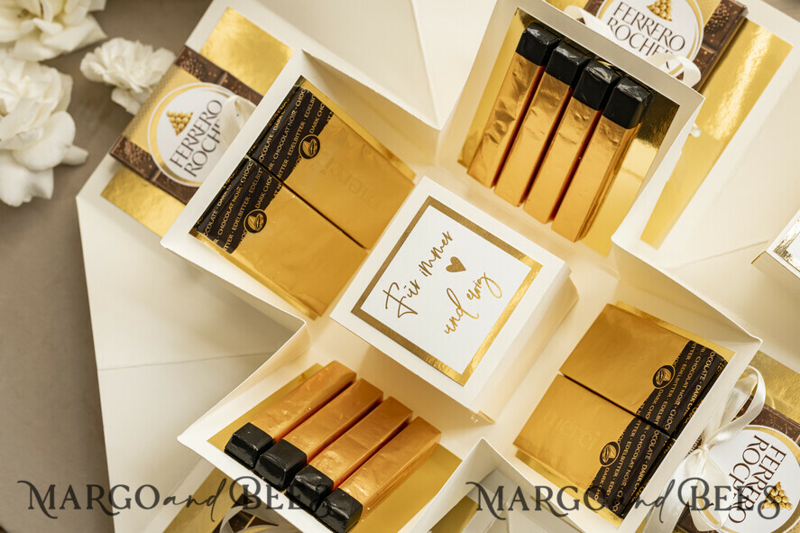 NEWLY WEDS COUPLE GIFTS Geldgeschenk zur Hochzeit Personalisierte Hochzeits-Geschenkbox Geldgeschenk zur Hochzeit – Exploding Box als stilvolle und persönliche Überraschung